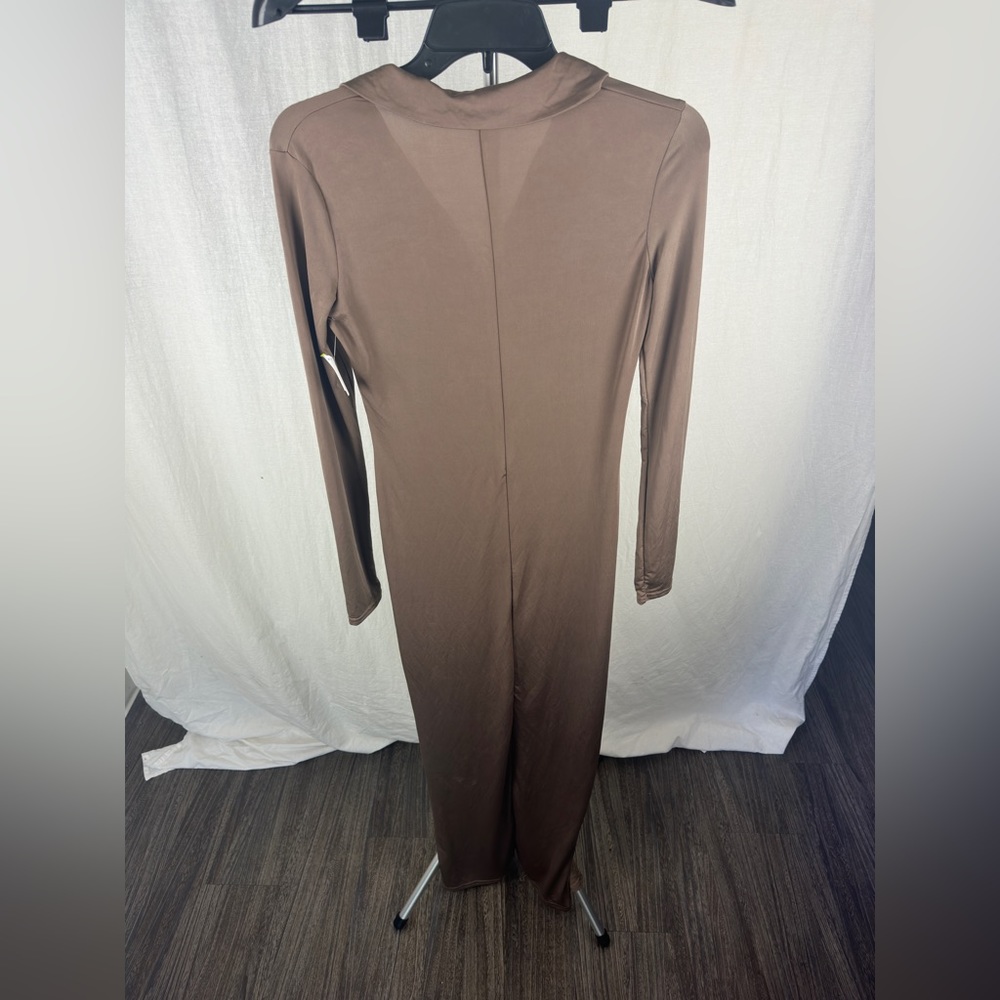 River Island Brown Button Detail Knitted Dress Size 6 NWT - Picture 12 of 15